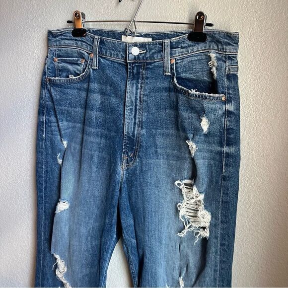 Mother Study Hover High Rise Straight Leg
Jeans In Peaches And Scream - Picture 6 of 13